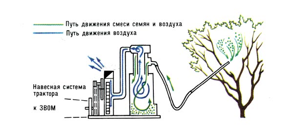 Технологическая схема работы семясборочной машины ССМ-1.